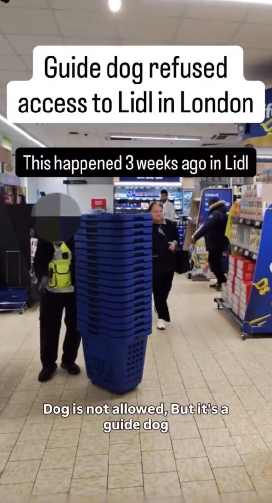 Blind Man and Guide Dog Thrown Out of Lidl by Clueless Security Guard